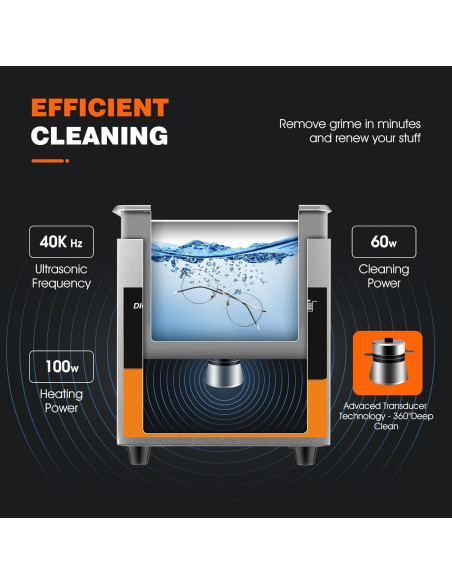 Limpiador Ultrasónico Enpowiks 2L para Joyería y Gafas