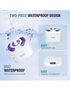 Limpiador Ultrasónico Crwahie 45kHz con 3 Modos - Blanco 2