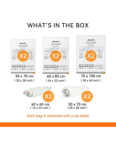 Bolsas de Almacenamiento al Vacío Wevac 10 Piezas - Ahorra Espacio 2