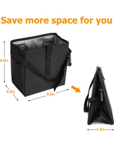 Basurero de Coche Mandark, Impermeable y Colapsable 3L 2