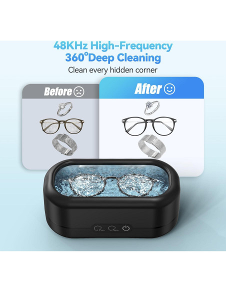 Limpiador Ultrasónico de Joyas Miorcols 12 oz 48kHz Dual