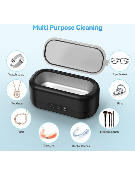 Limpiador Ultrasónico de Joyas Miorcols 12 oz 48kHz Dual