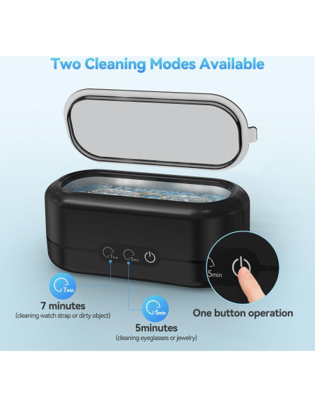 Limpiador Ultrasónico de Joyas Miorcols 12 oz 48kHz Dual