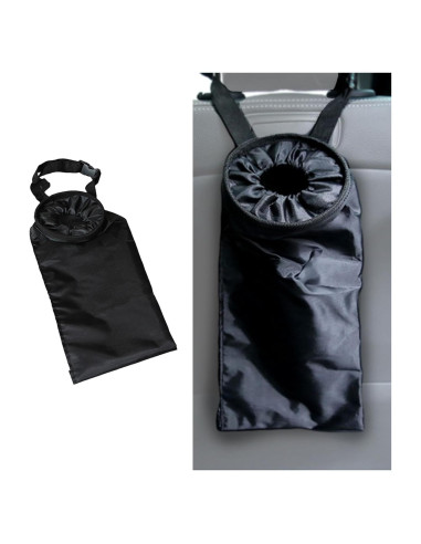 Bolsa de Basura Plegable para Autos Lecctso 2 Galones Negra