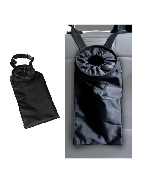 Bolsa de Basura Plegable para Autos Lecctso 2 Galones Negra