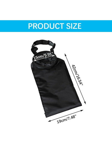 Bolsa de Basura Plegable para Autos Lecctso 2 Galones Negra
