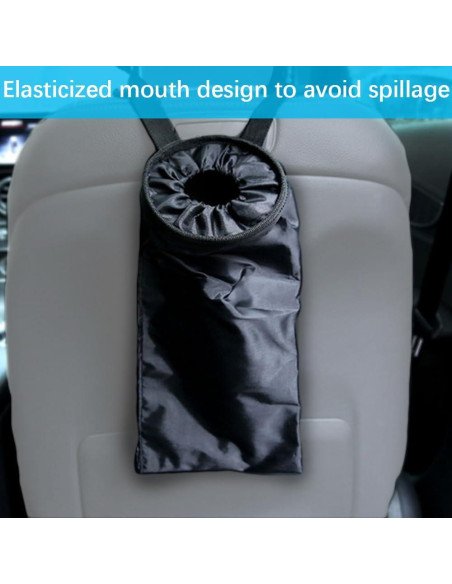 Bolsa de Basura Plegable para Autos Lecctso 2 Galones Negra