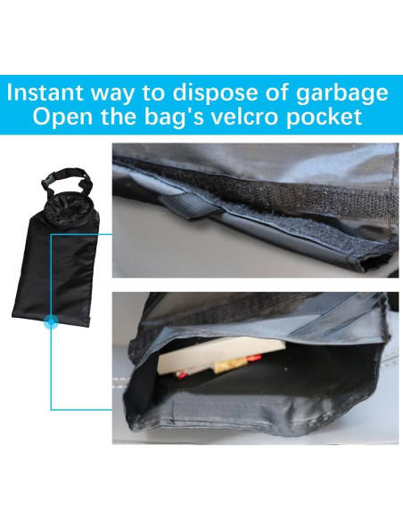 Bolsa de Basura Plegable para Autos Lecctso 2 Galones Negra