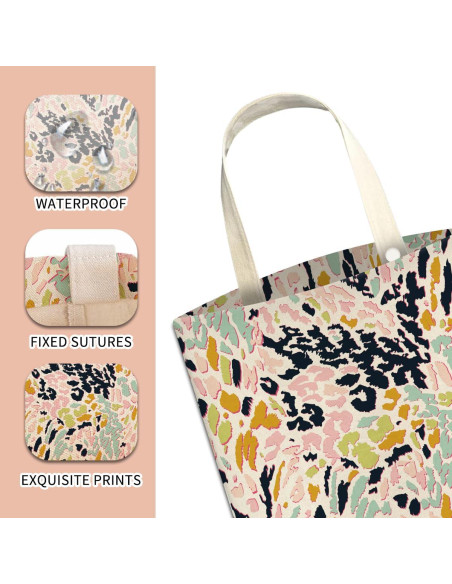 Basurero Colgante para Auto ABUIFDK Leopardo Colorido 30x24cm