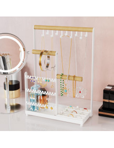 Soporte Organizador de Joyería Coobest Blanco 5 Niveles 2