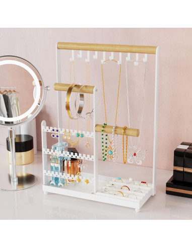 Soporte Organizador de Joyería Coobest Blanco 5 Niveles