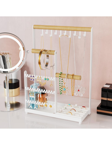 Soporte Organizador de Joyería Coobest Blanco 5 Niveles