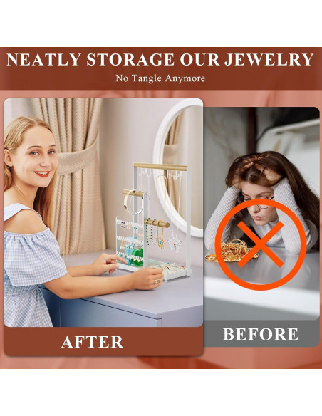 Soporte Organizador de Joyería Coobest Blanco 5 Niveles