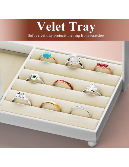 Soporte Organizador de Joyería Coobest Blanco 5 Niveles