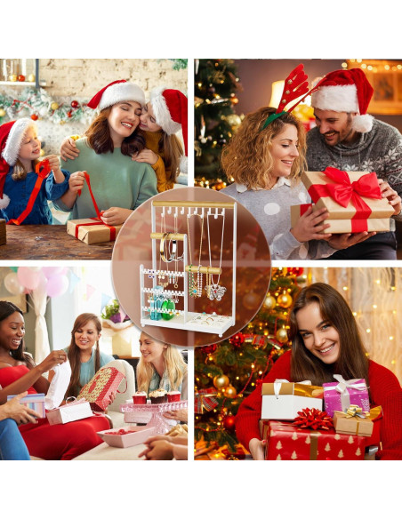 Soporte Organizador de Joyería Coobest Blanco 5 Niveles