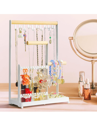 Soporte Organizador de Joyería Coobest Blanco 5 Niveles