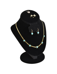 Exhibidor de Joyería MOOCA Terciopelo Negro Ajustable 22.5cm