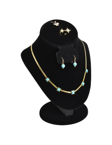 Exhibidor de Joyería MOOCA Terciopelo Negro Ajustable 22.5cm