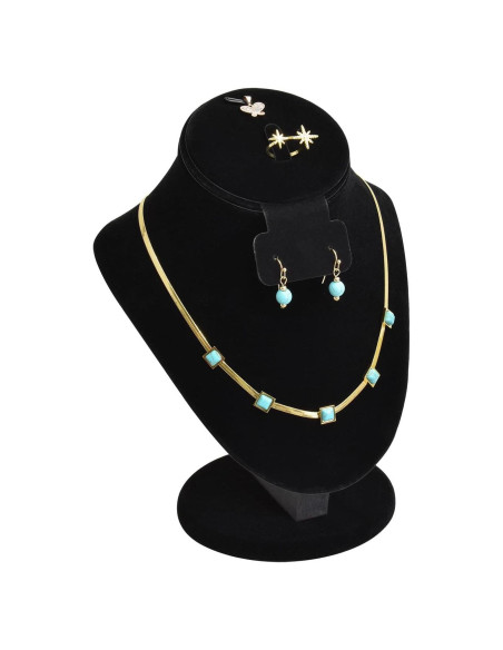 Exhibidor de Joyería MOOCA Terciopelo Negro Ajustable 22.5cm