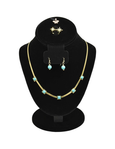 Exhibidor de Joyería MOOCA Terciopelo Negro Ajustable 22.5cm