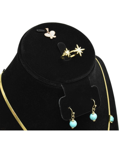 Exhibidor de Joyería MOOCA Terciopelo Negro Ajustable 22.5cm