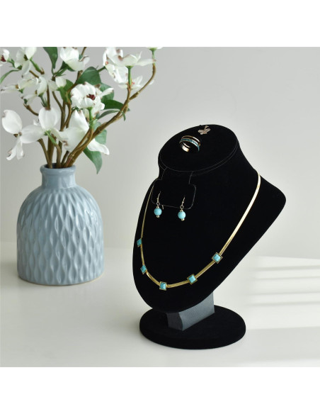 Exhibidor de Joyería MOOCA Terciopelo Negro Ajustable 22.5cm