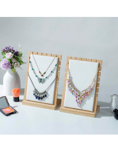 Soporte para Collares MyGift 2-Pack de Bambú Desmontable 2