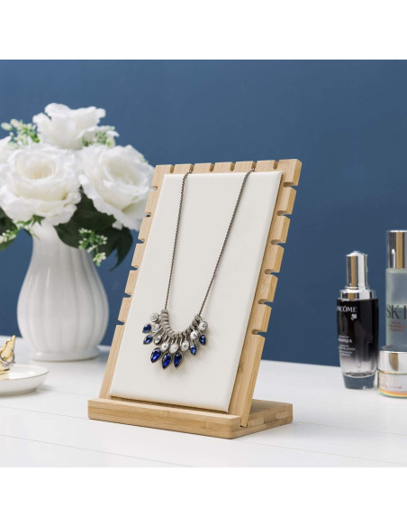 Soporte para Collares MyGift 2-Pack de Bambú Desmontable