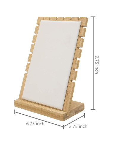 Soporte para Collares MyGift 2-Pack de Bambú Desmontable