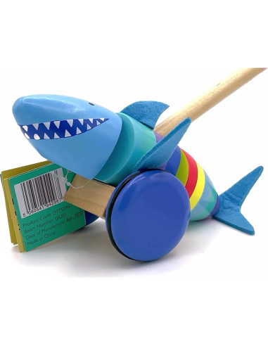 Juguete de Madera Empuja Tiburón Orange Tree 12+ Meses