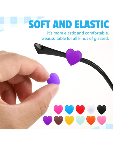 11 Pares de Ganchos Antideslizantes para Gafas Silicona FdcLixuvol