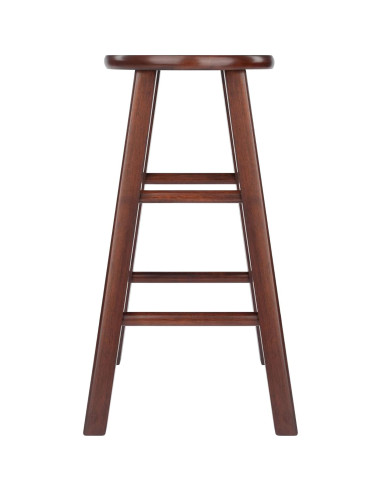 Conjunto de Taburetes de Cocina Winsome Element 2 Piezas Nogal 61 cm