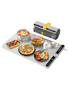 Bandeja Calentadora Eléctrica Iconfont 60x37.8cm 9 Niveles Gris