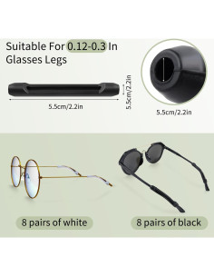 Agarres Antideslizantes para Gafas de Silicona Wahijihe - 16 Pairs 2