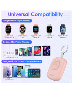 Cargador Portátil Inalámbrico ODGUV 5000mAh para Apple Watch 2