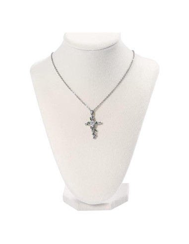 Soporte de exhibición de collar Julysky de terciopelo beige