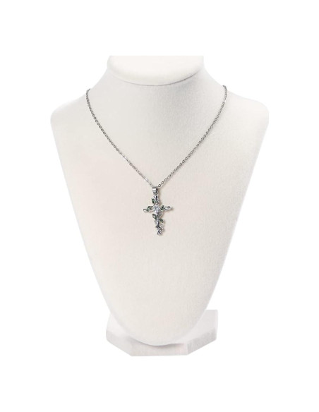 Soporte de exhibición de collar Julysky de terciopelo beige