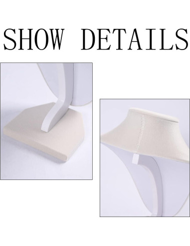 Soporte de exhibición de collar Julysky de terciopelo beige