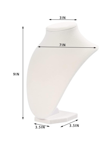 Soporte de exhibición de collar Julysky de terciopelo beige