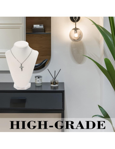 Soporte de exhibición de collar Julysky de terciopelo beige