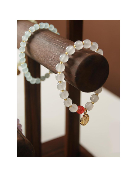 Soporte para pulseras Julysky de madera maciza, 3 niveles