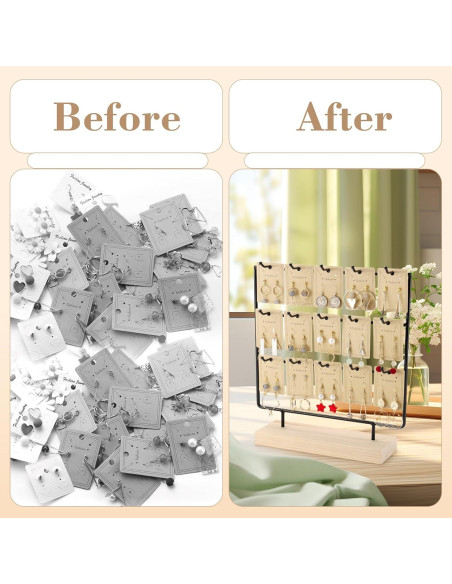 Soporte para Pendientes RNTBWD 3 Niveles 15 Ganchos Negro