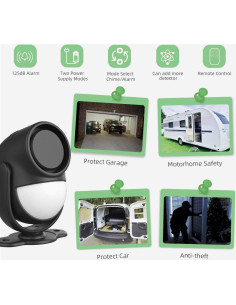 Alarma de Movimiento Inalámbrica Luckydeer 125dB con Control Remoto 2