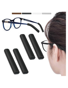 2 Pares Almohadillas de Silicona Antideslizantes para Gafas