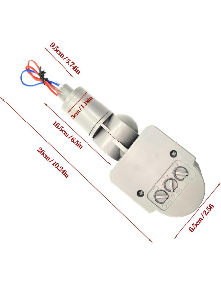 Detector de Movimiento PIR HANNAHONG Gris 12m Impermeable