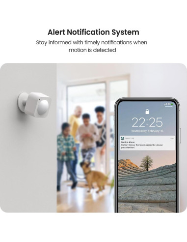 Sensor de Movimiento WiFi TREATLIFE WPIR, Detección 7m, Sin Hub