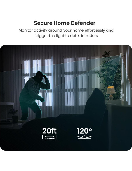 Sensor de Movimiento WiFi TREATLIFE WPIR, Detección 7m, Sin Hub