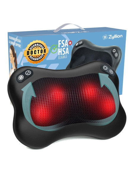 Masajeador Eléctrico Zyllion ZMA-34 con Calor y 2 Velocidades
