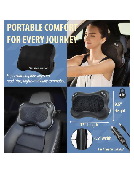 Masajeador Eléctrico Zyllion ZMA-34 con Calor y 2 Velocidades