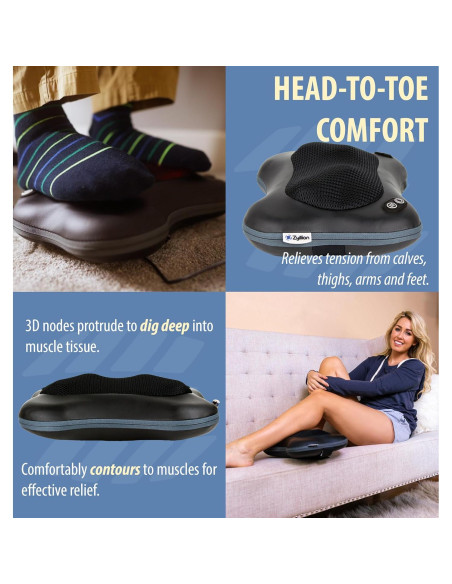 Masajeador Eléctrico Zyllion ZMA-34 con Calor y 2 Velocidades